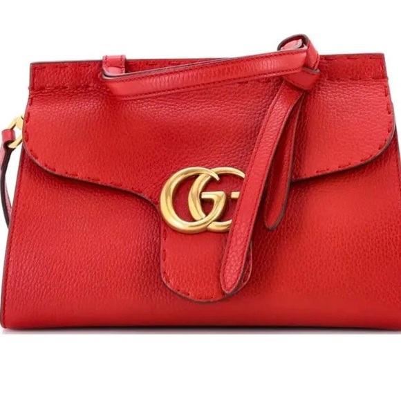 Gucci Handbags - Gucci GG Marmont Top Handle Bag with Crossbody Strap and COA
